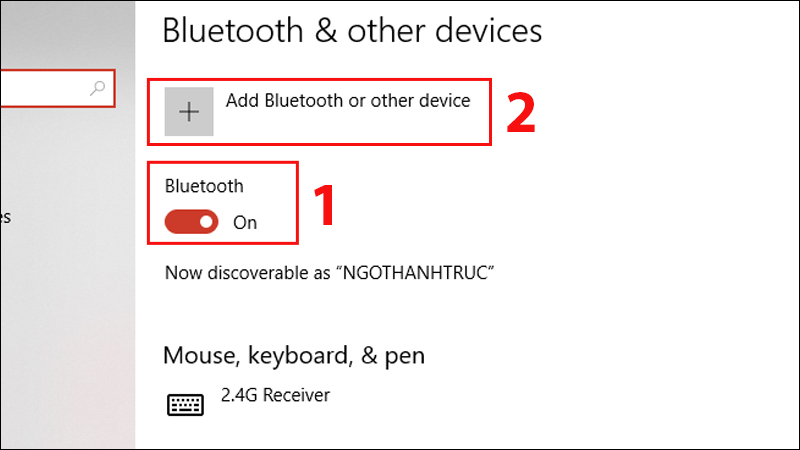 Bật Bluetooth